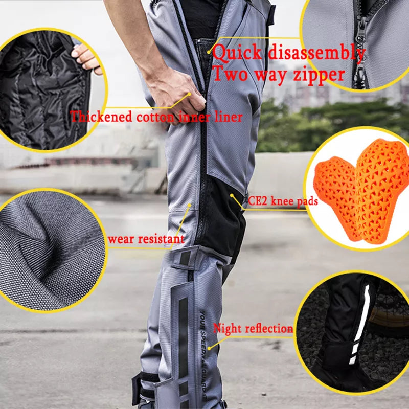 Motorcycle quick-release riding pants-J14