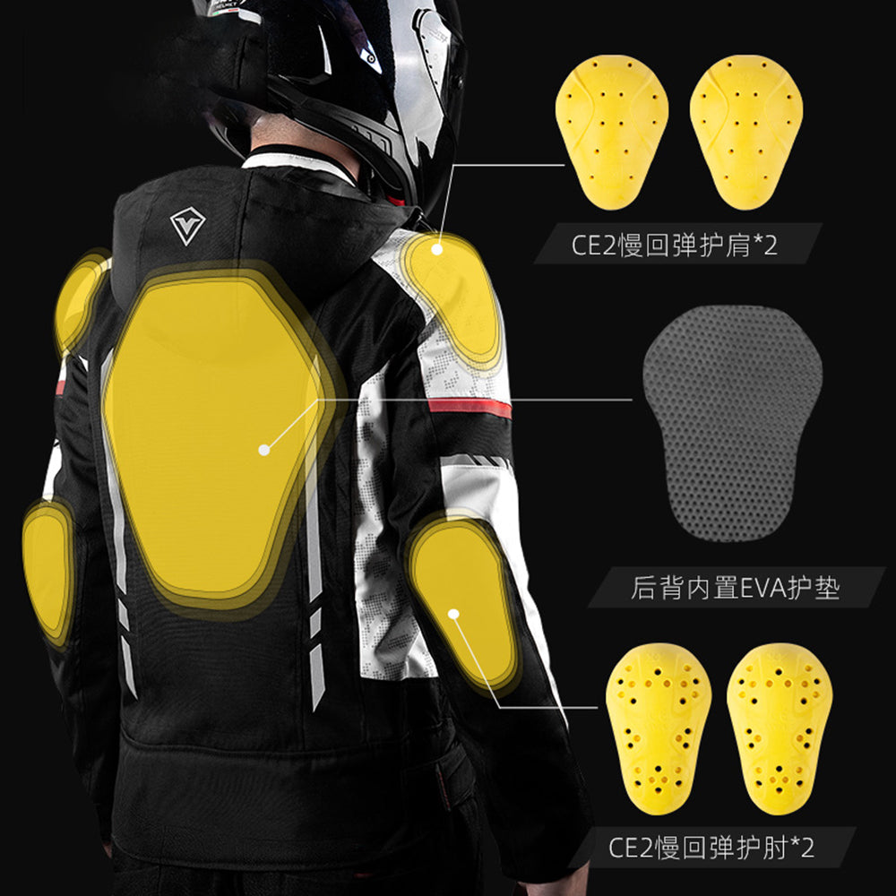 Warm and anti-fall knight equipment windproof racing suit-J16
