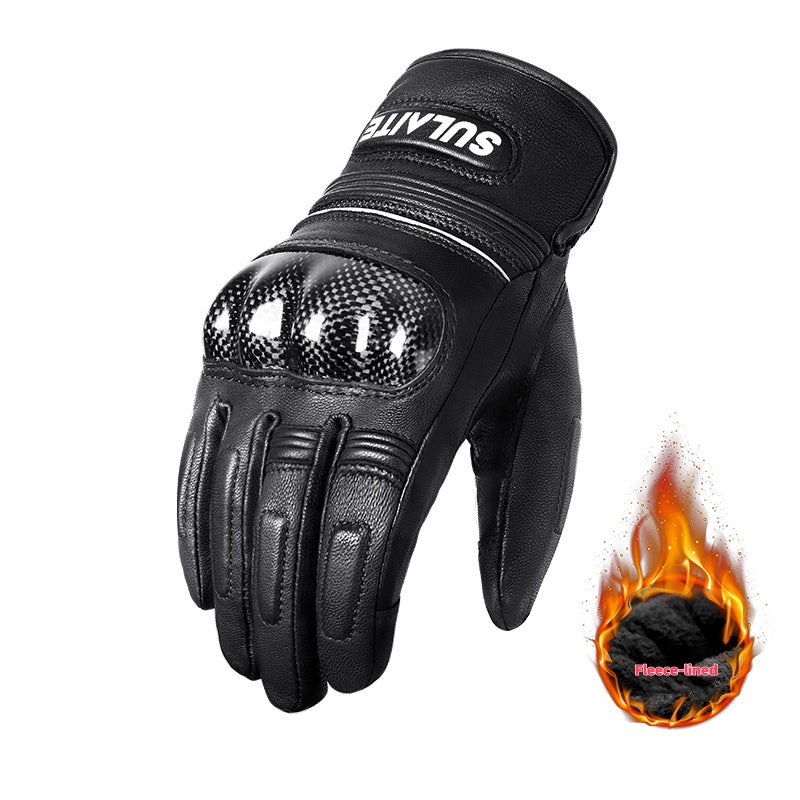 Half Finger Carbon Fiber Leather Gloves-G11
