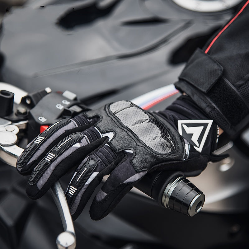 Carbon fiber full finger touch screen gloves-G14