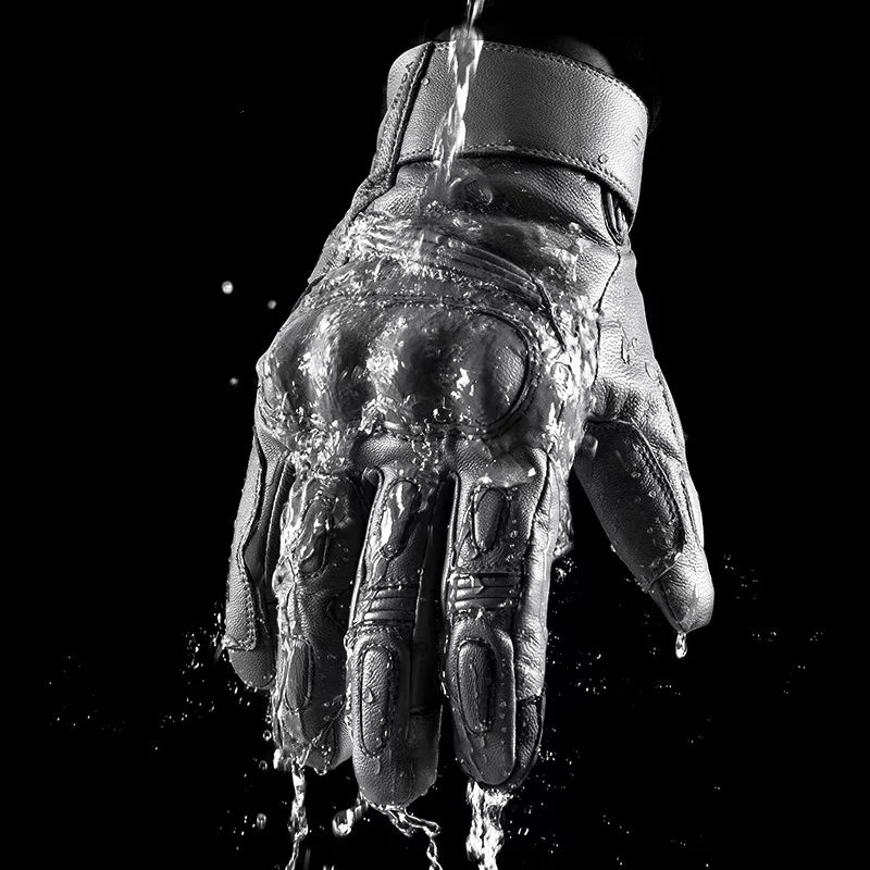 Genuine leather vintage waterproof touch screen gloves-G16