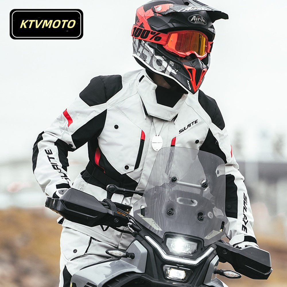 Motorcycle rally windproof and anti-fall racing suit suit-J18