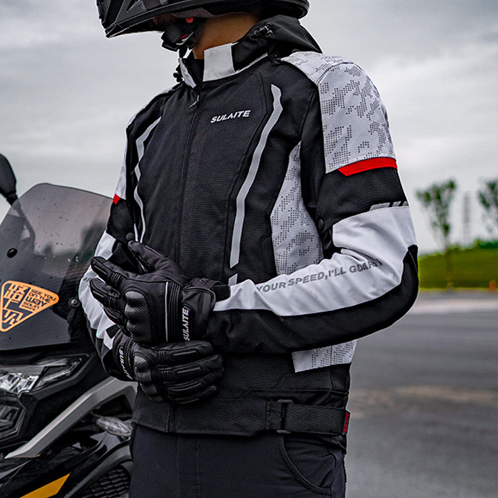 Warm and anti-fall knight equipment windproof racing suit-J16