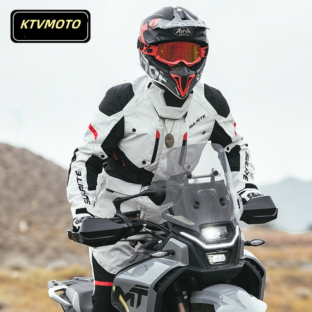 Motorcycle rally windproof and anti-fall racing suit suit-J18