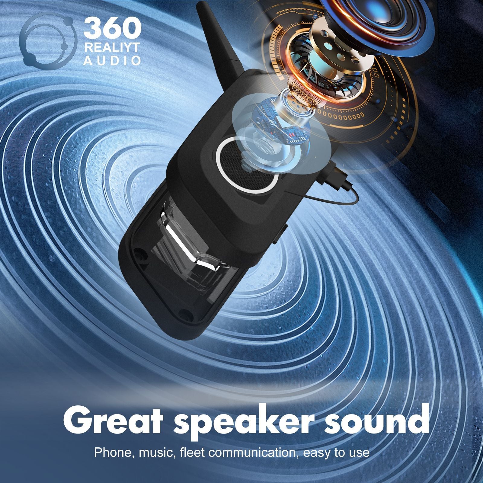 Bluetooth Headset Waterproof GPS Communicator 1200M-L20