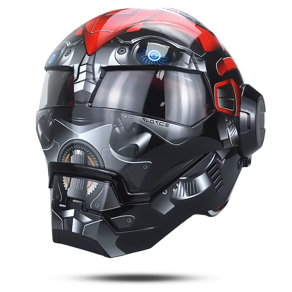 DOT Iron Man/Iron Patriot Motorcycle Helmet-I11
