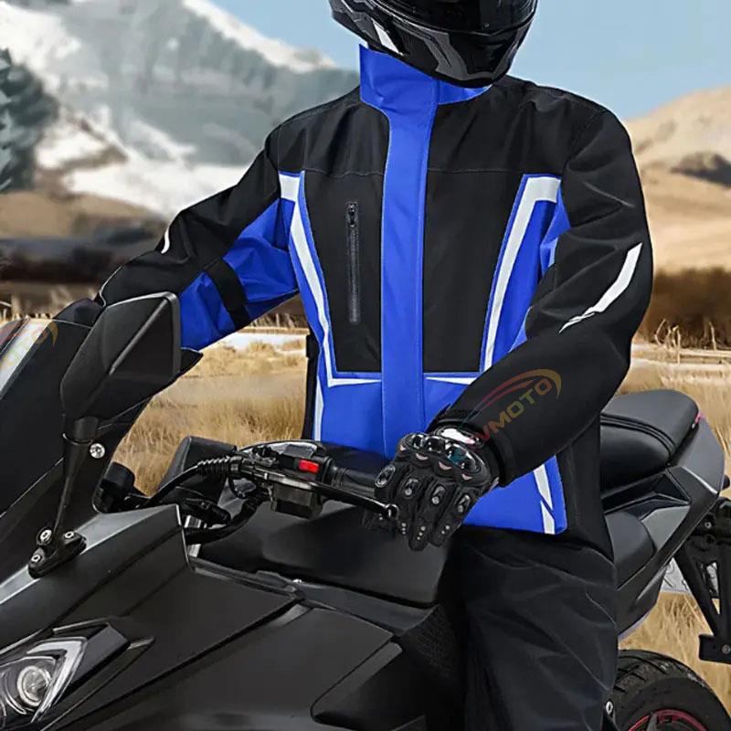 Two-piece reflective Oxford cloth motorcycle rain suit-C15