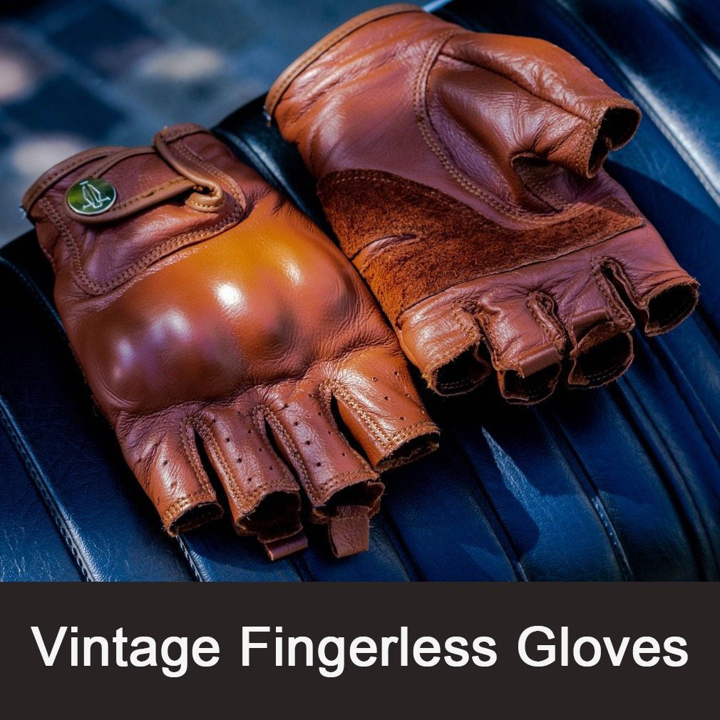 Summer Retro Breathable Fingerless Cycling Gloves-G41