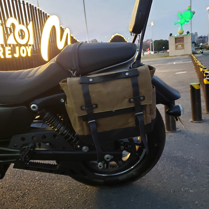 Retro Waterproof Motorcycle Backpack-B08