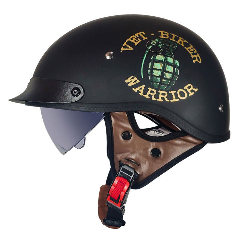 DOT Retro Open-Type Motorcycle Half Helmet Breathable-I13