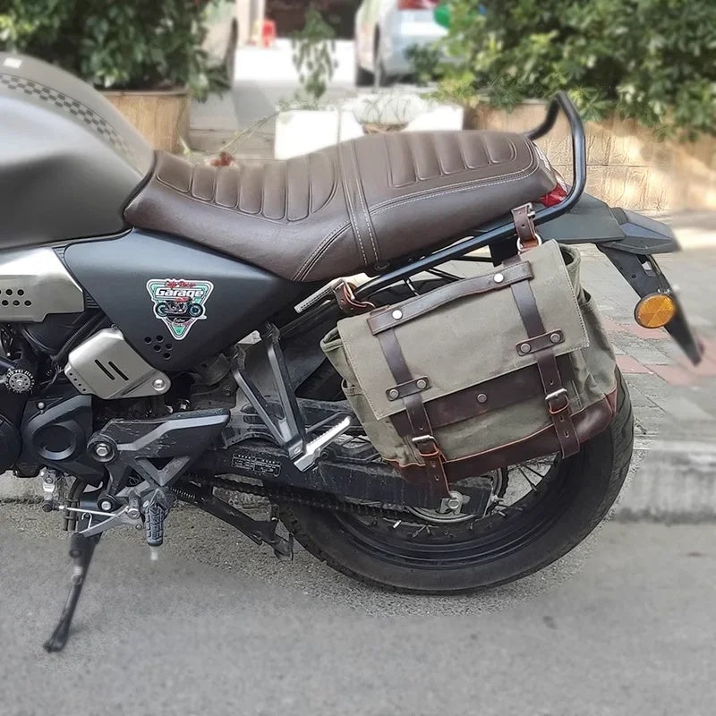 Retro Waterproof Motorcycle Backpack-B08