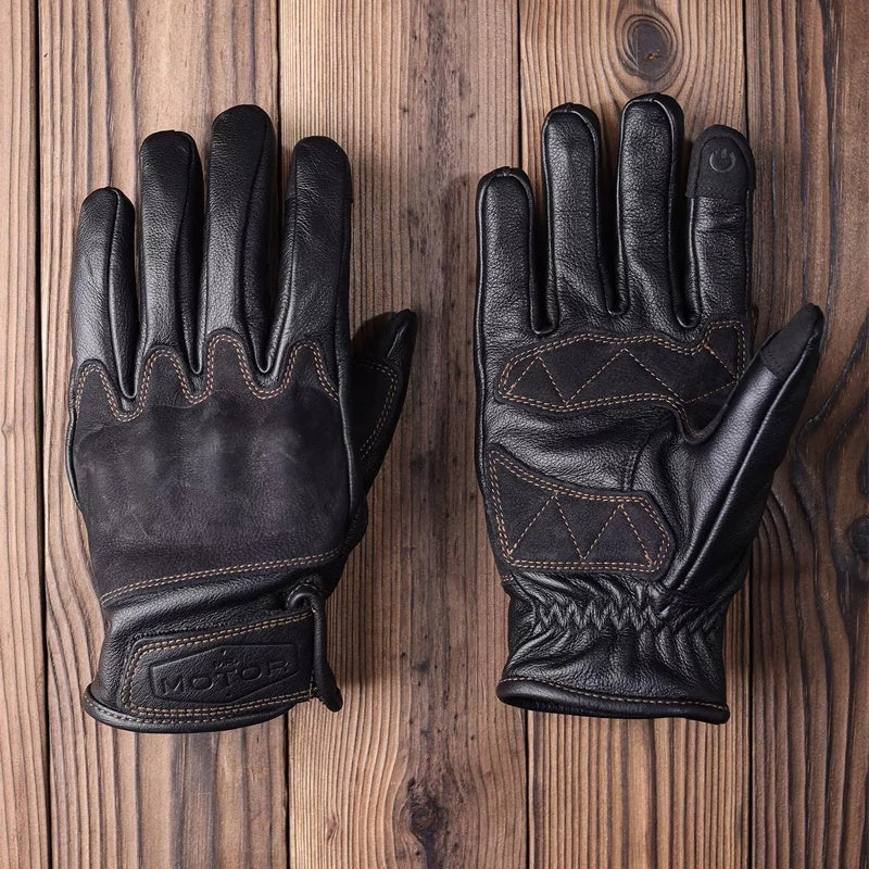 Vintage sheepskin motorcycle gloves-G40