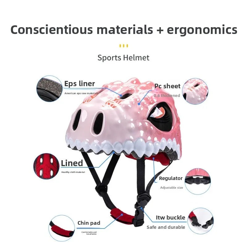 Dinosaur children's helmet-I43