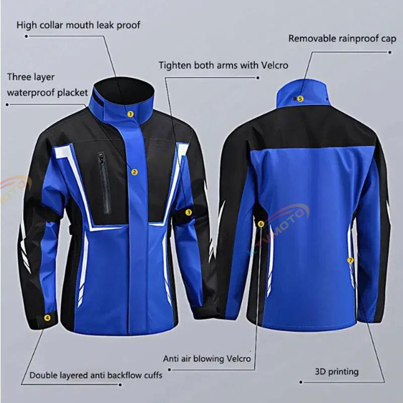 Two-piece reflective Oxford cloth motorcycle rain suit-C15