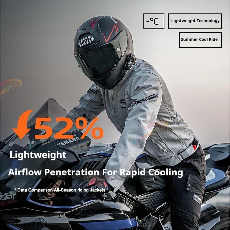 CE Breathable Mesh Motorcycle Commuter Jacket for Summer-J66