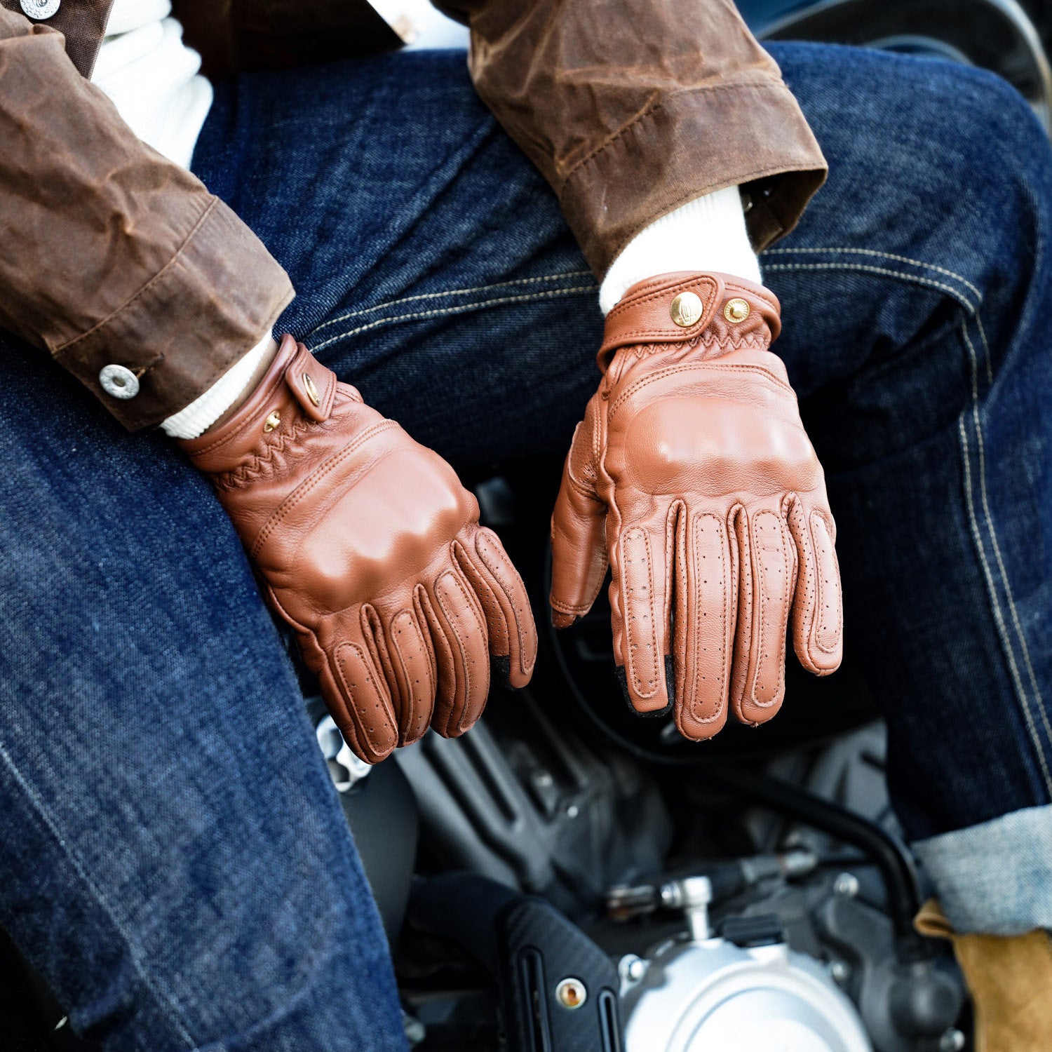 Retro windproof and durable motorcycle gloves-G46