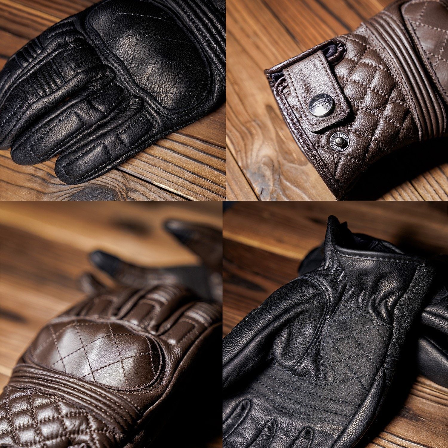 Retro-Style Windproof and Impact-Resistant Cycling Gloves-G49