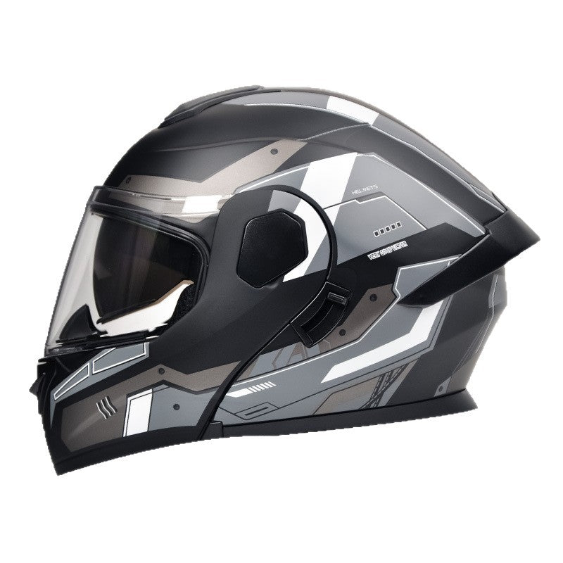 Dual-lens flip-up motorcycle helmet-I95