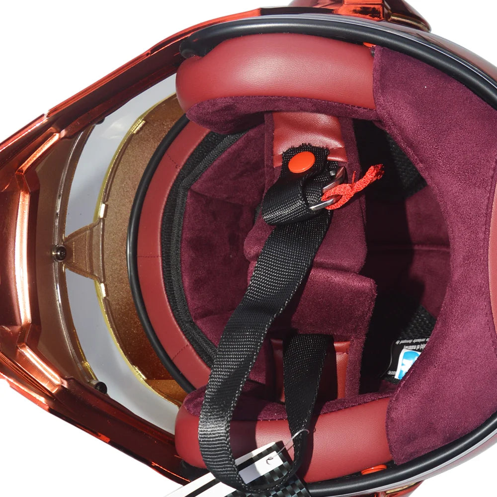 DOT Iron Man/Iron Patriot Motorcycle Helmet-I11