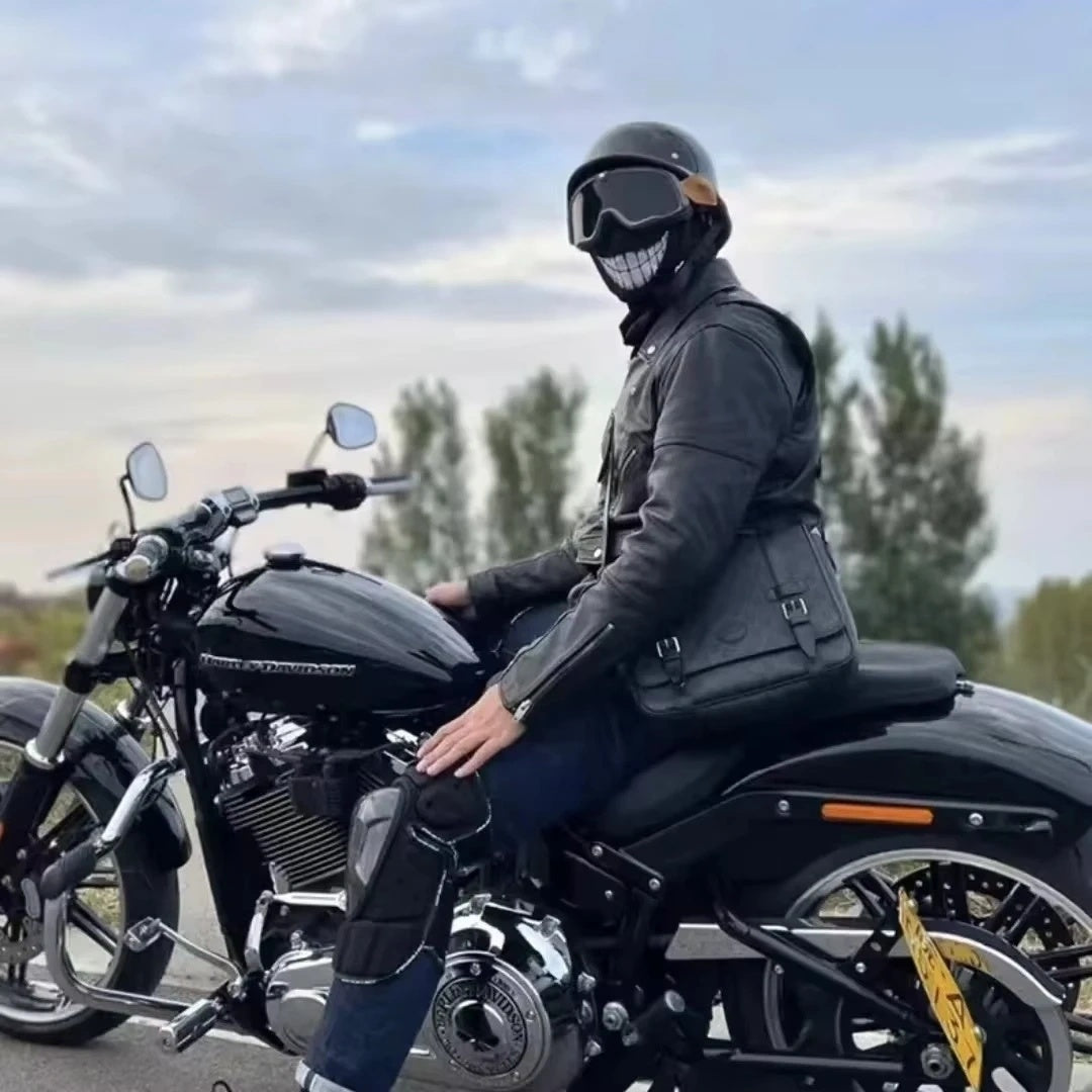 DOT Retro Motorcycle Cool Goggles Half Helmet-I12