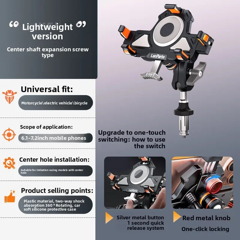 đ„Aluminum alloy double shock absorption mobile phone holder-M27