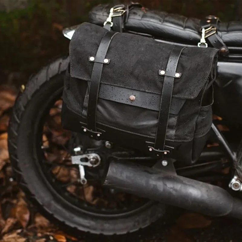 Retro Waterproof Motorcycle Backpack-B08