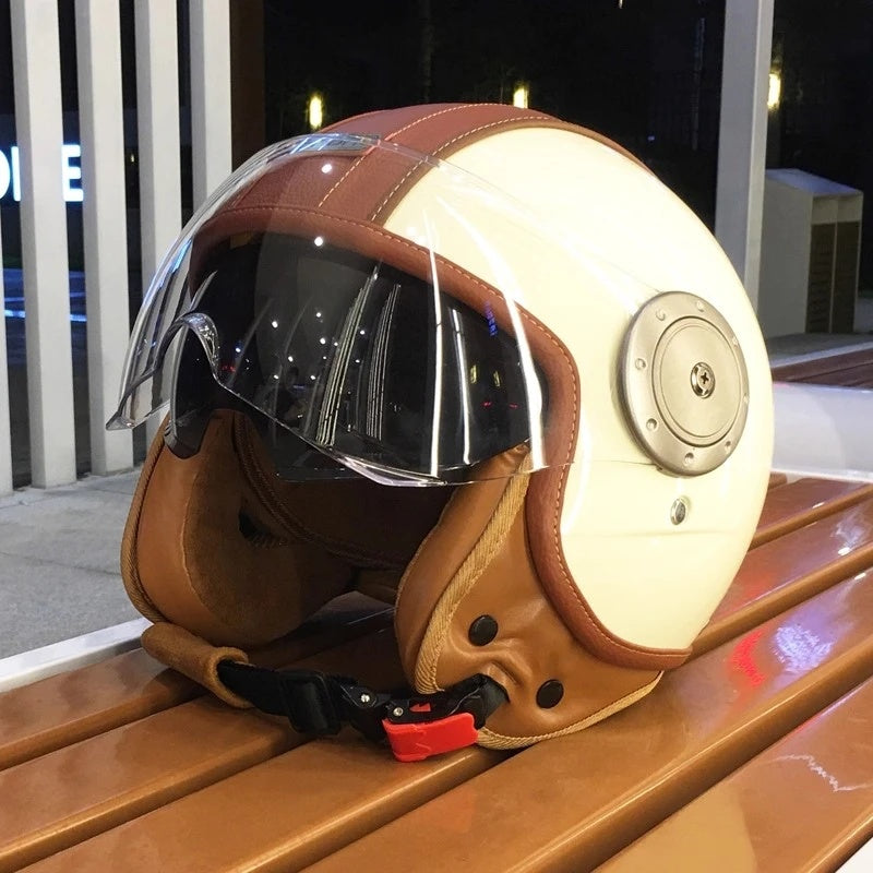 Dual-lens open-back Bluetooth motorcycle helmet-I27