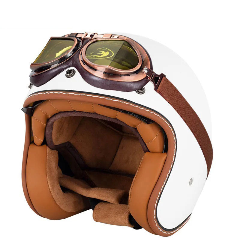 DOT Retro Motorcycle Shockproof Protective Helmet-I09