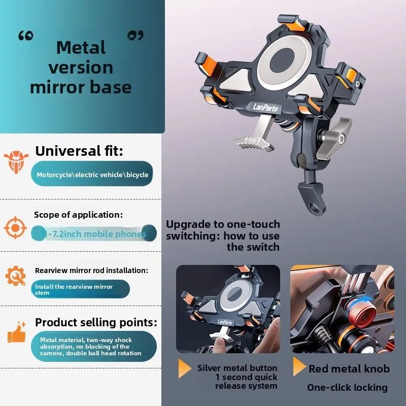 đ„Aluminum alloy double shock absorption mobile phone holder-M27