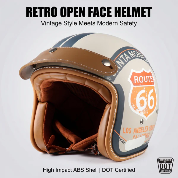 DOT Motorcycle Helmet 3/4 Half Helmet-I17