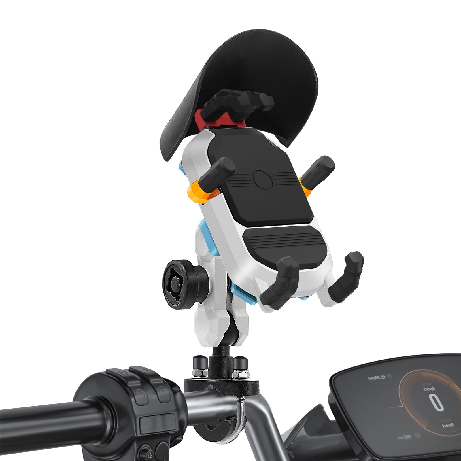 15W Wireless Charging Anti-theft Shockproof Motorcycle Phone Holder - M42