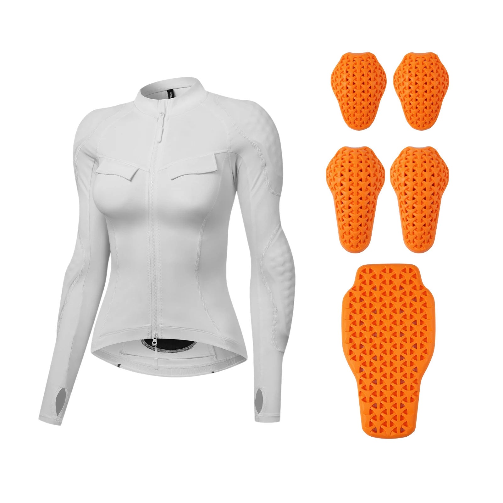 CE Women's Slim Fit Motorcycle Riding Suit with Removable Protective Pads-J35