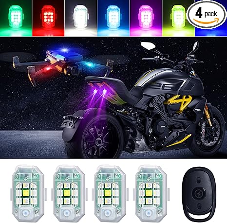 7 Colors Wireless LED Strobe Anti-Collision Light with Remote Control-D01