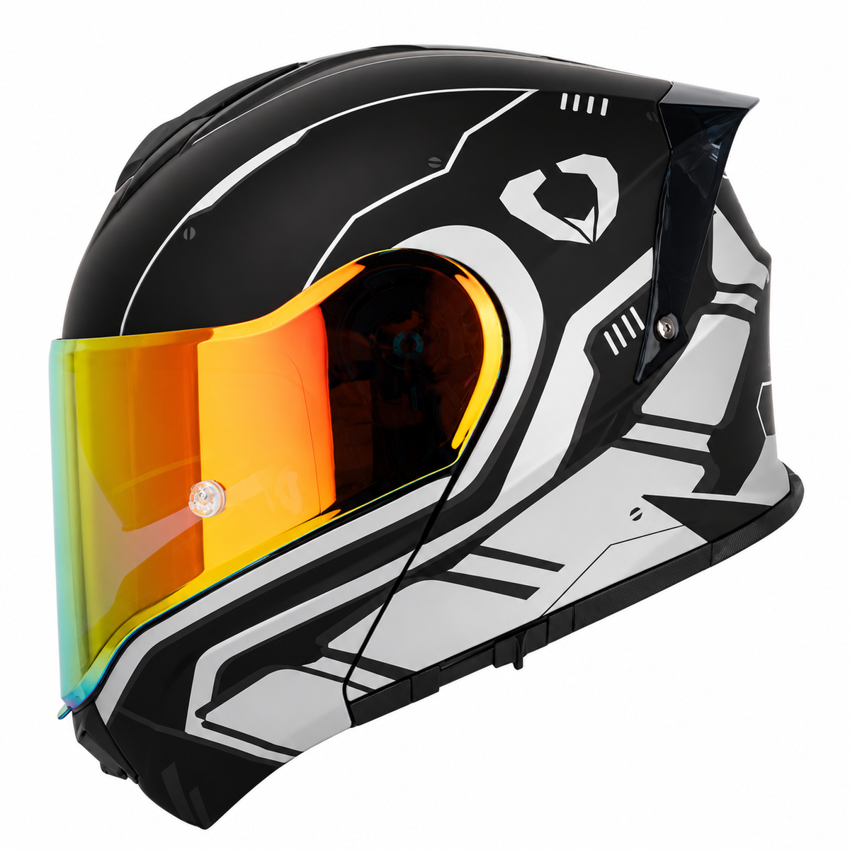 Big-Size Racing-Grade Modular Flip-Up Motorcycle Helmet with Dual-Visor Design - I290