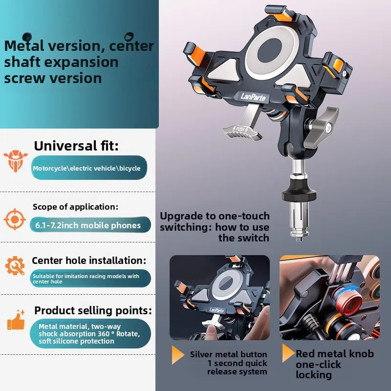 đ„Aluminum alloy double shock absorption mobile phone holder-M27