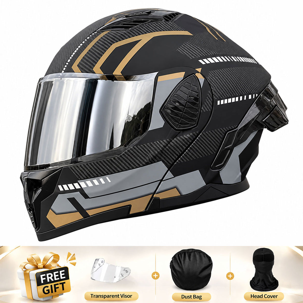 Full-face/Modular Motorcycle Helmet for Cruiser Riding-I306