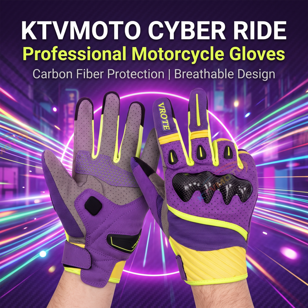 Carbon fiber breathable touchscreen motorcycle gloves-G88