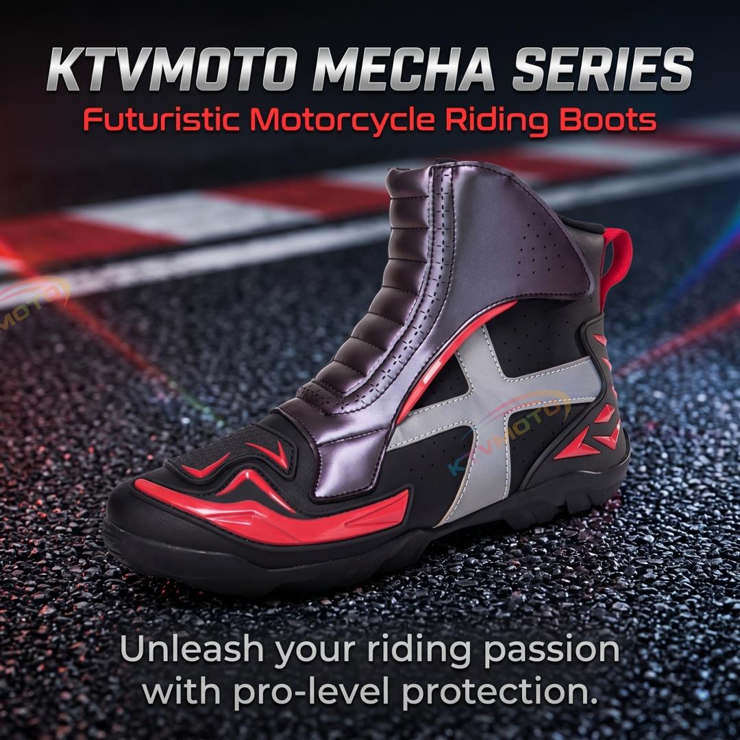 Stylish motorcycle riding boots for outdoor leisure-K123