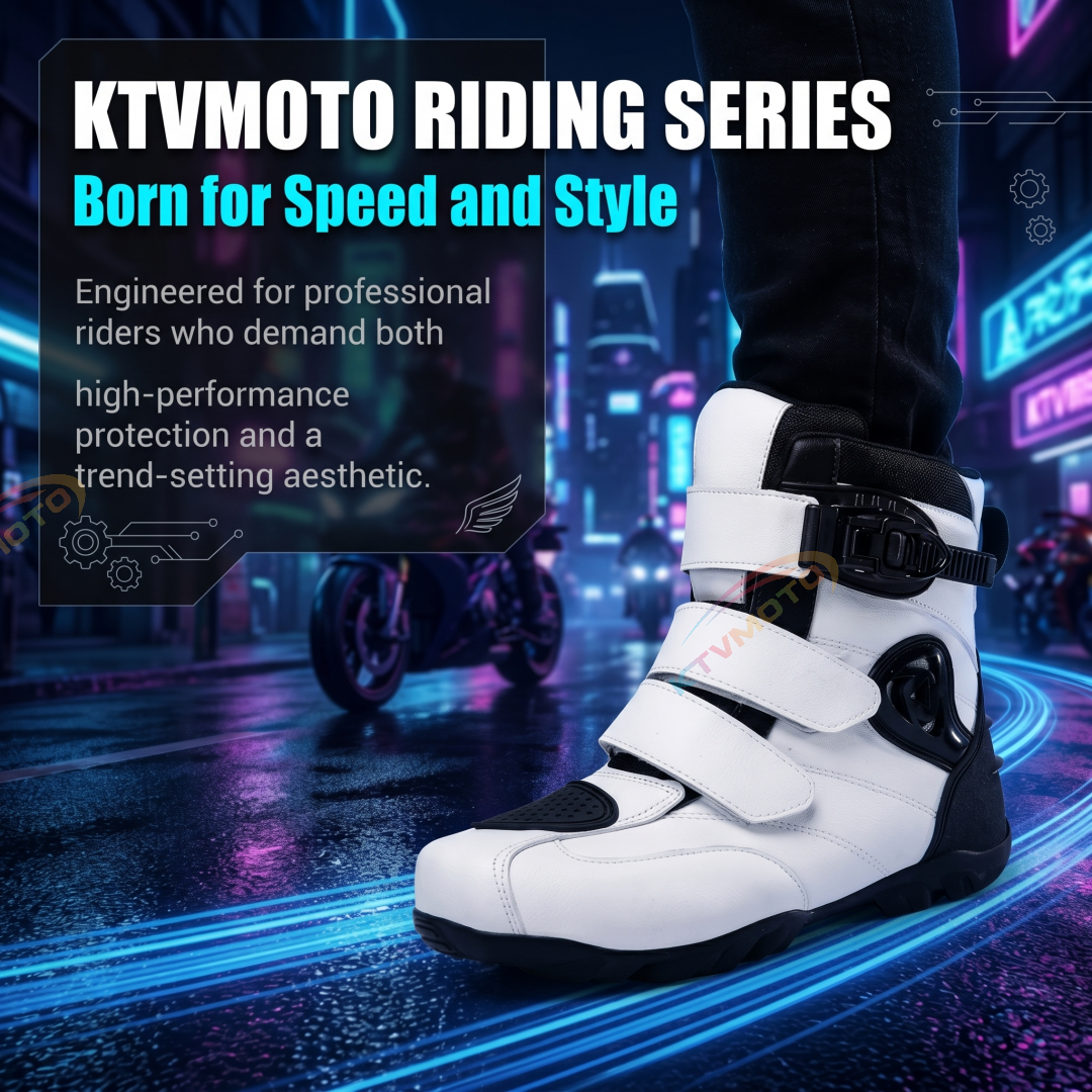 Convenient Velcro Motorcycle Riding Boots-K108