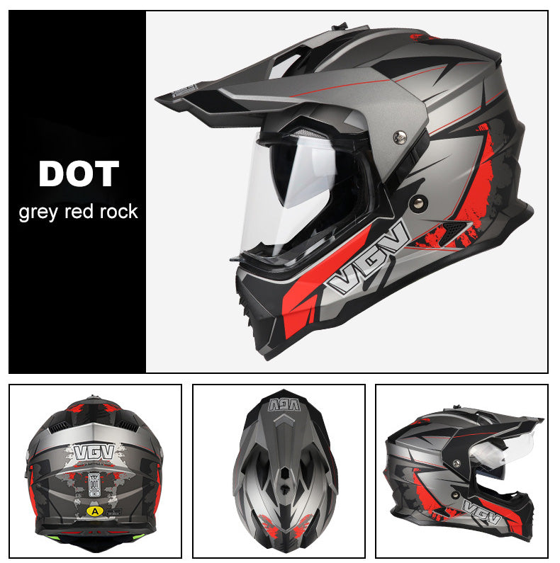 Full Face Motocross Helmet with Wind Visor and Sunshield - I04