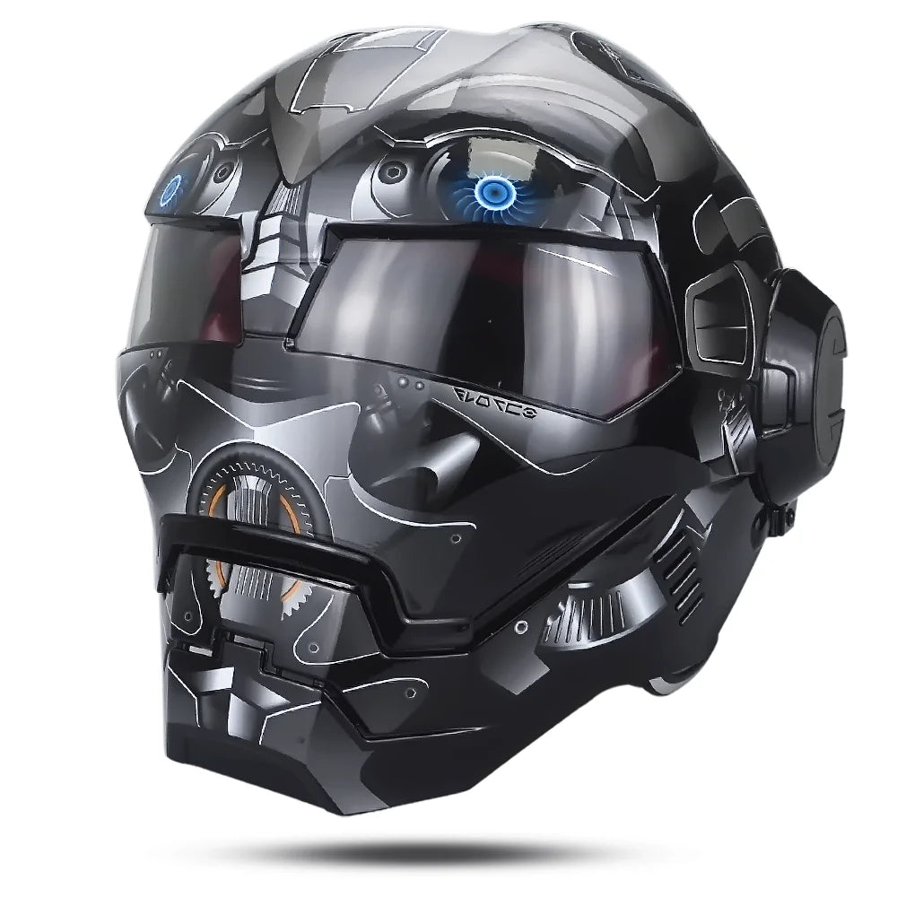 Sci-Fi Robot-Style Full-Face Helmet-I11