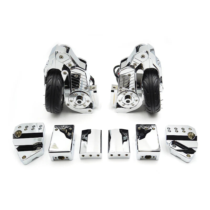 Harley-Davidson Touring Series FLH after 2009-Motorcycle Assisted Auxiliary Parking Bracket Landing Gear Smaller Wheels with Support