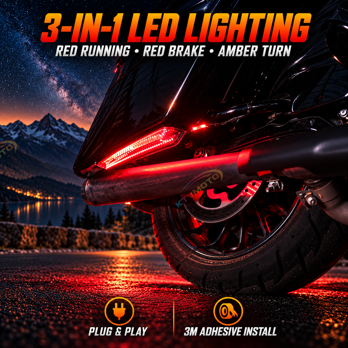 KTVMOTO Harley-Davidson LED Side Case Brake & Turn Signal Lights -ML10