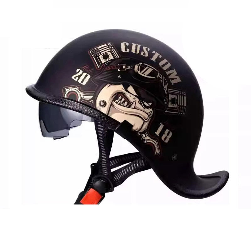 Retro motorcycle half helmet-I131
