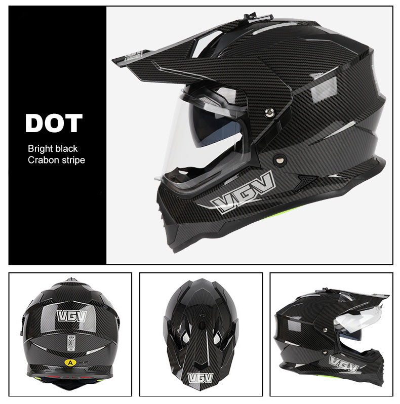 Full Face Motocross Helmet with Wind Visor and Sunshield - I04