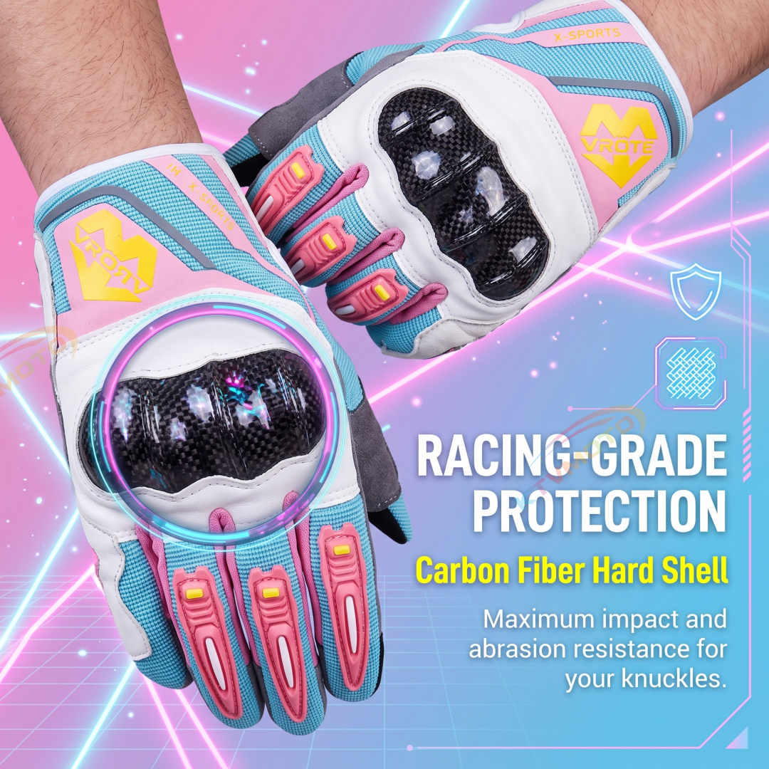 Flame-style motorcycle riding gloves made of carbon fiber-G87