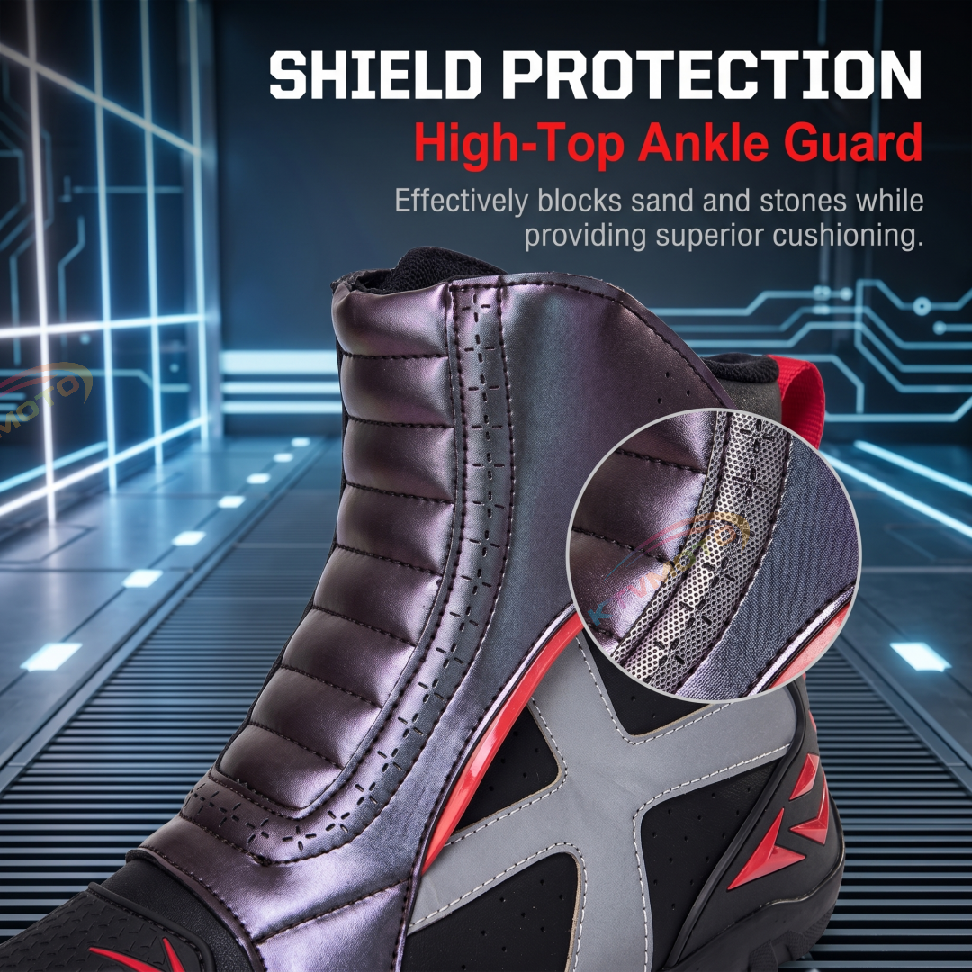 Stylish motorcycle riding boots for outdoor leisure-K123