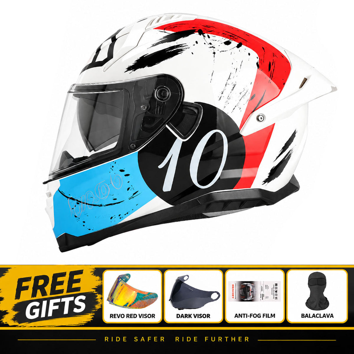 DOT-Certified Trendy Full-Face Motorcycle Helmets for Couples-I301