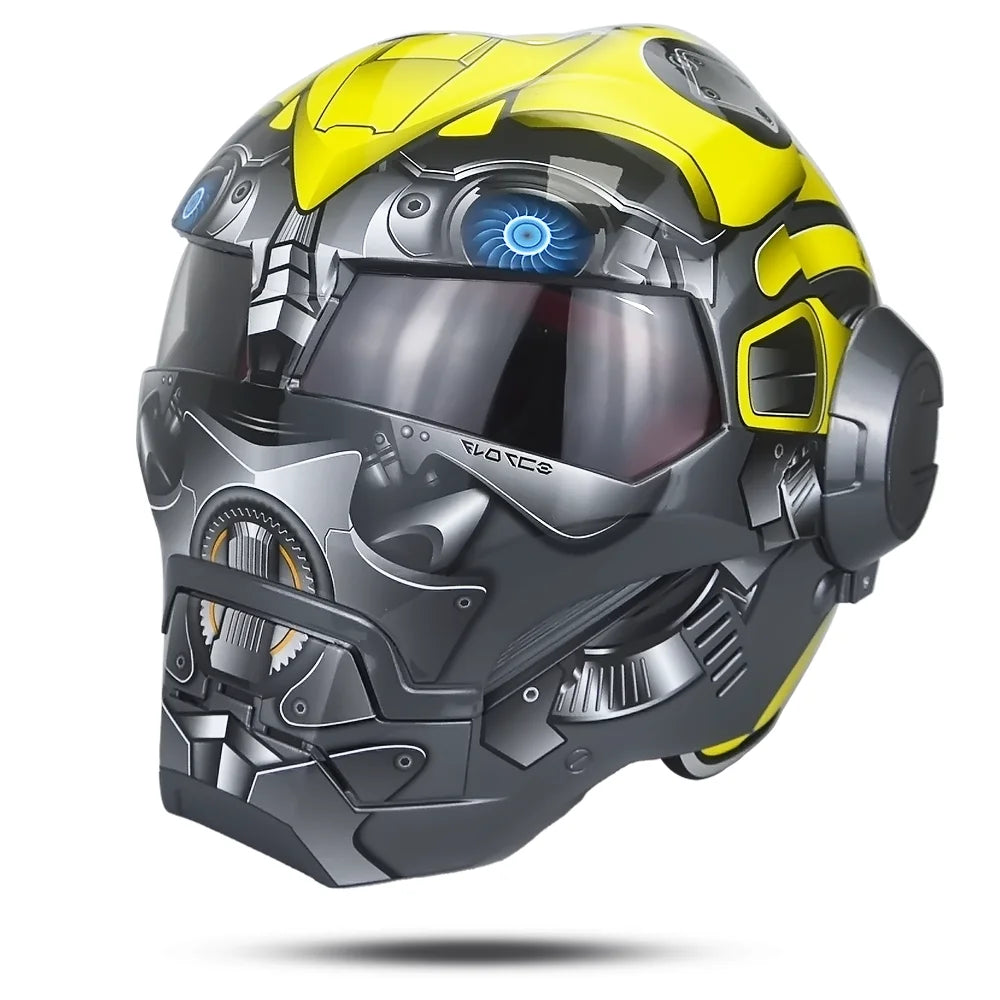 Sci-Fi Robot-Style Full-Face Helmet-I11