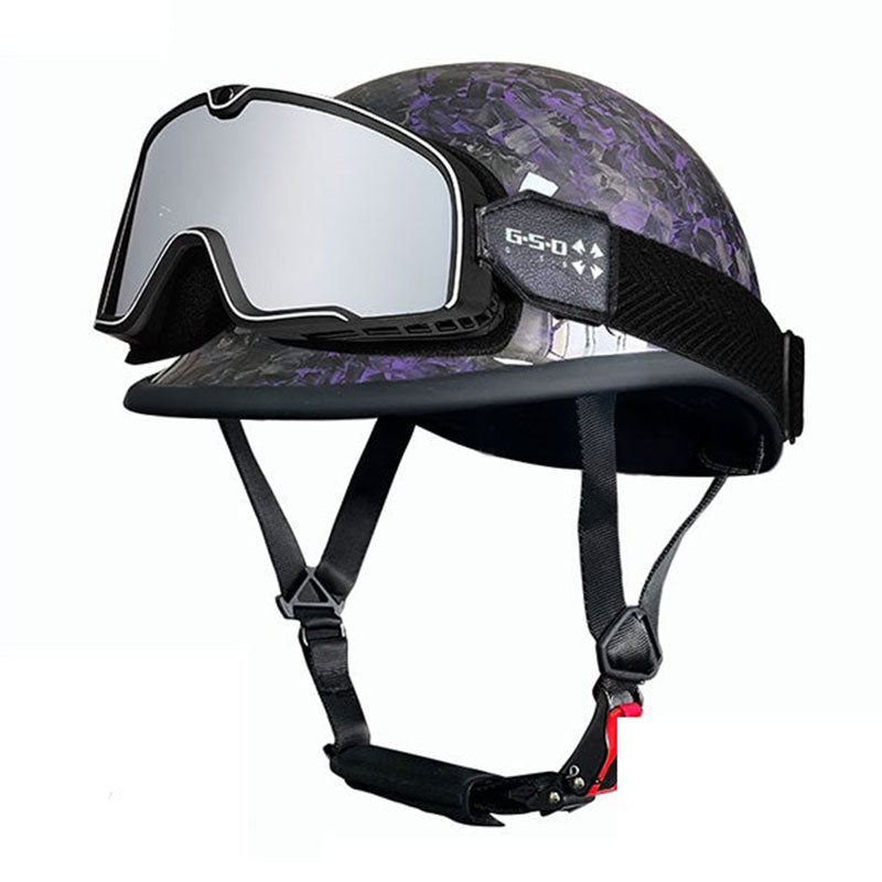 KTVMOTO Carbon fiber motorcycle half-helmet cruiser helmet-I52